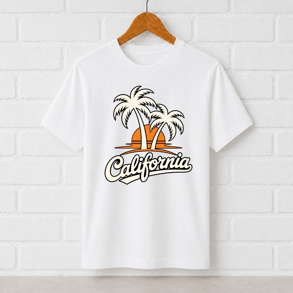 Camiseta Unissex Estampada Surf Surfista  California Coqueiro Masculina Feminina Dia Dia Praia