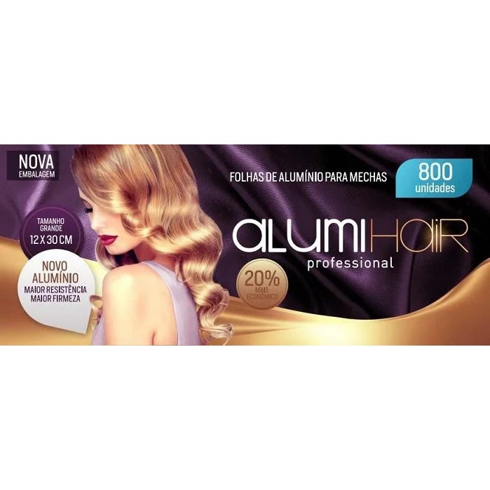 Folhas de alumínio para mechas 12x30cm c/800 und