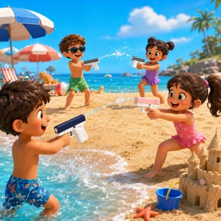 Brinquedo Infantil Lançador de Água Ideal para Piscina e Praia