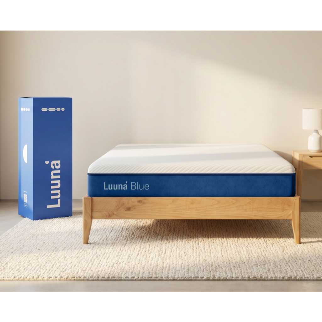 Colchão Luuna Blue, Espuma 21 cm com Bloqueio de Movimento, 10 Anos de Garantia