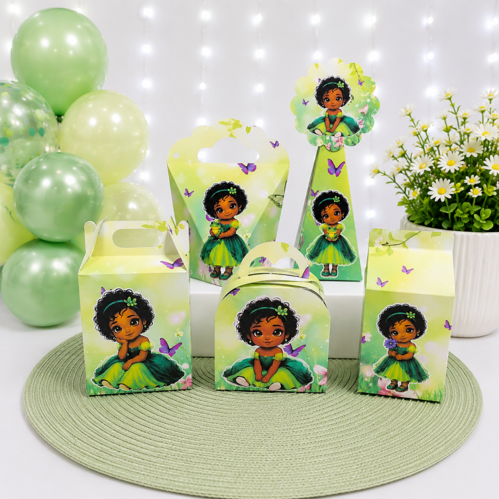 Caixinhas Princesa Tiana Menina Baby  Festa Infantil  Lembrancinha sem Personalização