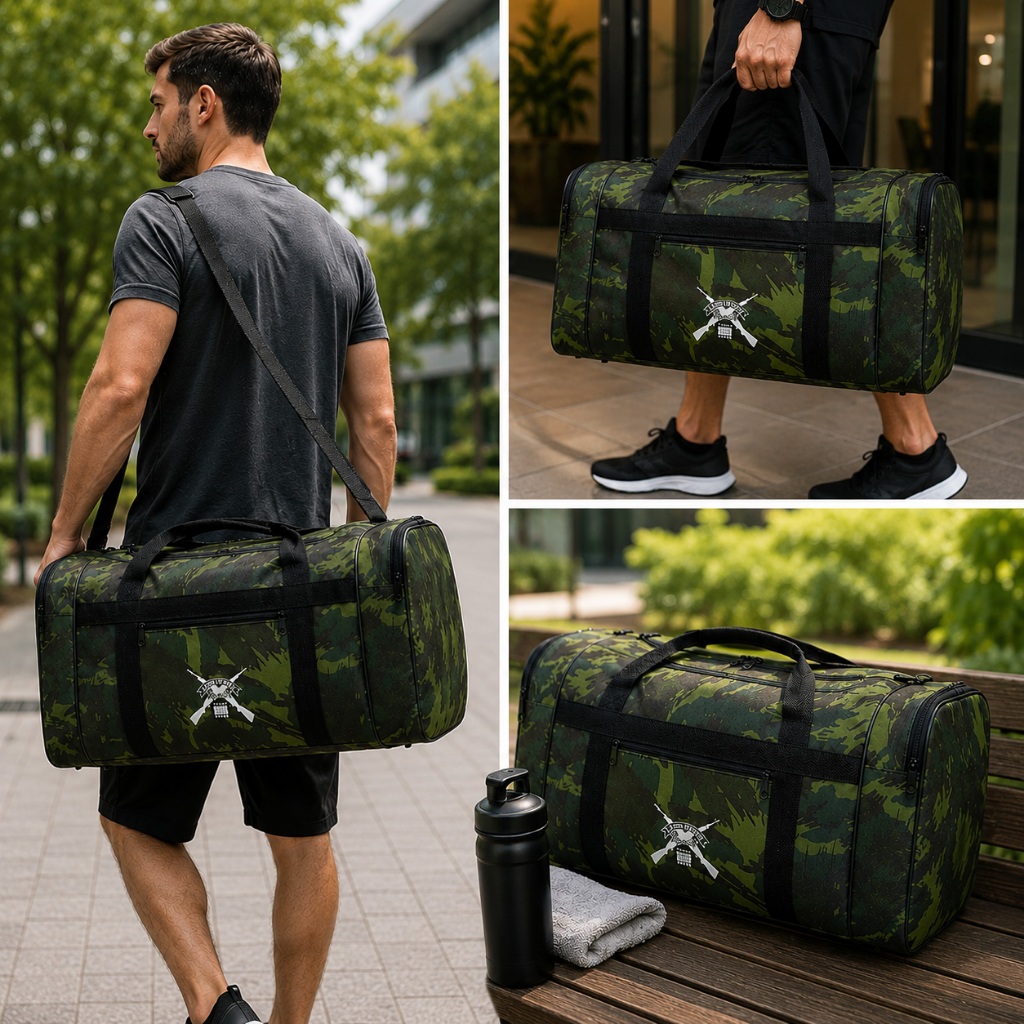 MALA BOLSA DE MÃO E OMBRO CAMUFLADA  GRANDE PARA PESCA VIAGEM TRABALHO ACADEMIA LAZER  GGL1 C/S