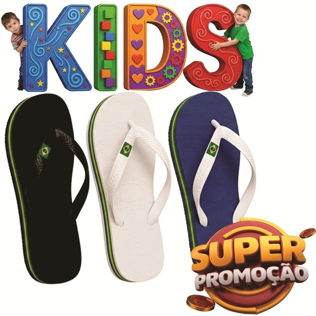 Kit 2 Pares Chinelo Infantil Filete Masculino Feminino Antiderrapante Macio Mais Vendido Envio em Até 24 Horas Úteis