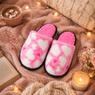 Pantufa Feminina CORAÇÃO Peluciada Antiderrapante Quentinha Infantil e Adulta