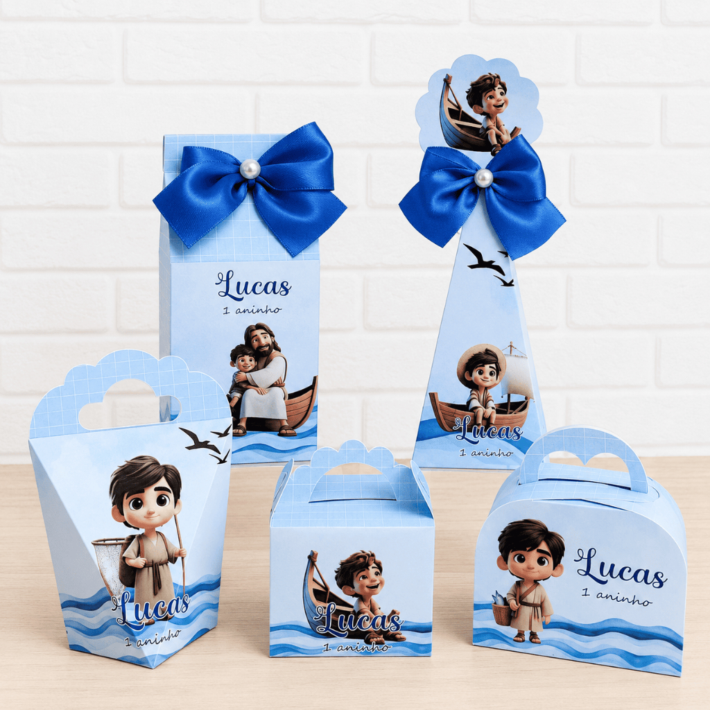 Kit Festa Personalizados Tus és Pedro  - Caixinhas  Personalizadas - Lembrancinhas - Festa Infantil Menino.