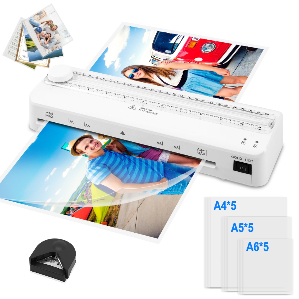 Plastificadora A4 Portátil 4 em 1, Modo Quente e Frio, 110/220V, para Escola e Escritório