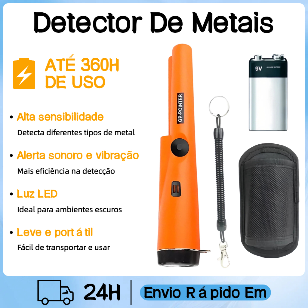 Detector De Metais Ouro Prata Gp Pointer A Prova D'agua/ouro Localizador/Baixo/Tesouro Caçador Kit