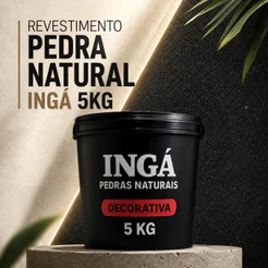 Revestimento Pedras Naturais Ingá 5kg - Efeito Decorativo Para Paredes, Muros, Fachadas, Calçadas