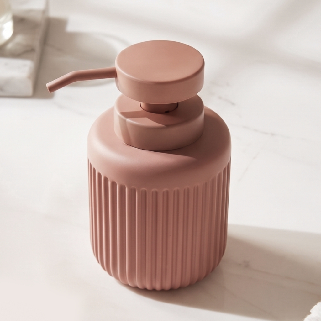 Porta Sabonete Líquido 150ml Dispenser em Cimento Canelado Mart