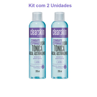 Loção Tônica Facial Adstringente Clearskin Avon 200ml Kit com 2 Unidades