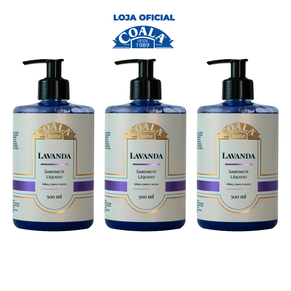 Kit 3 Unidades Sabonete Líquido Lavanda 500 ml