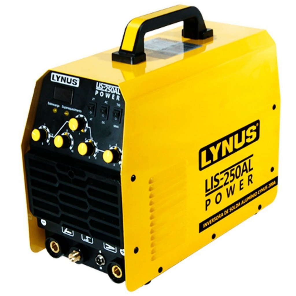 Máquina de Solda TIG e Inversora 200A Lynus LIS 250AL Alumínio Bivolt Profissional Alta Performance
