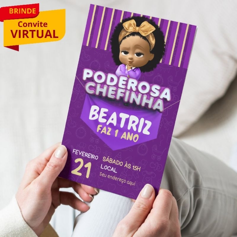 24 Convites Poderosa Chefinha Impresso Kit para Aniversário Infantil Personalizados Impresso Festa Temas