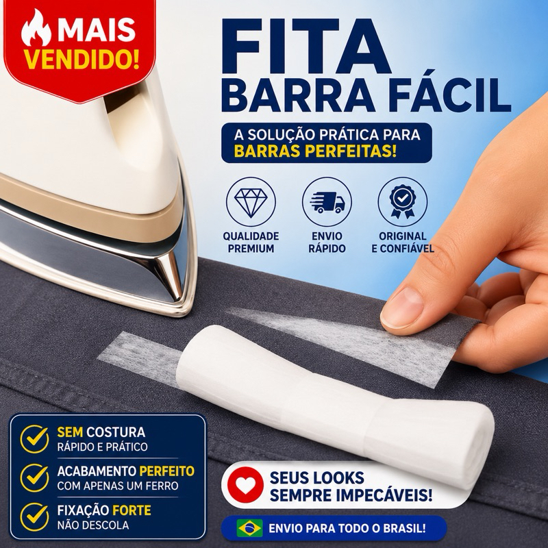 Fita Barra Fácil ® ORIGINAL- bainha Barra Calça Jeans Roupa Bainha cortina Ferro tik tok instagram