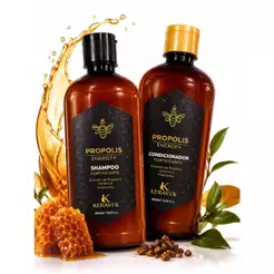 Kit Mel Propolis Shampoo 400 ML + Condicionador 400ML Keravix