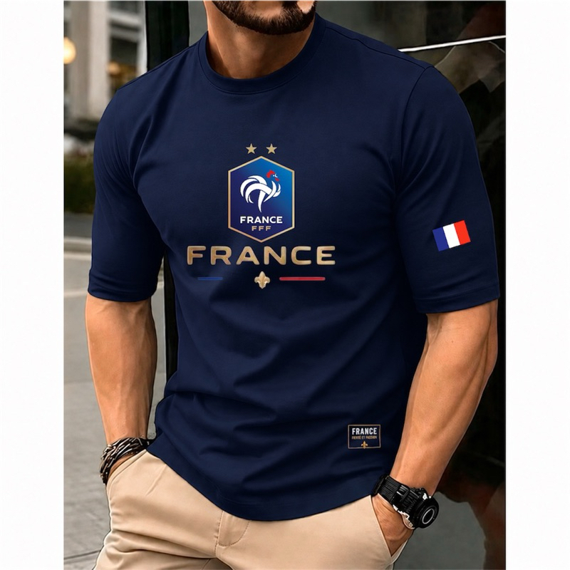 Camiseta Masculina 100% Algodão Camisa T-Shirt França France Moda Street