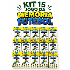 Kit 15 Jogos da Memória Futebol Copa do Mundo Infantil Jogadores Lembrancinha Educativa Festa Prenda
