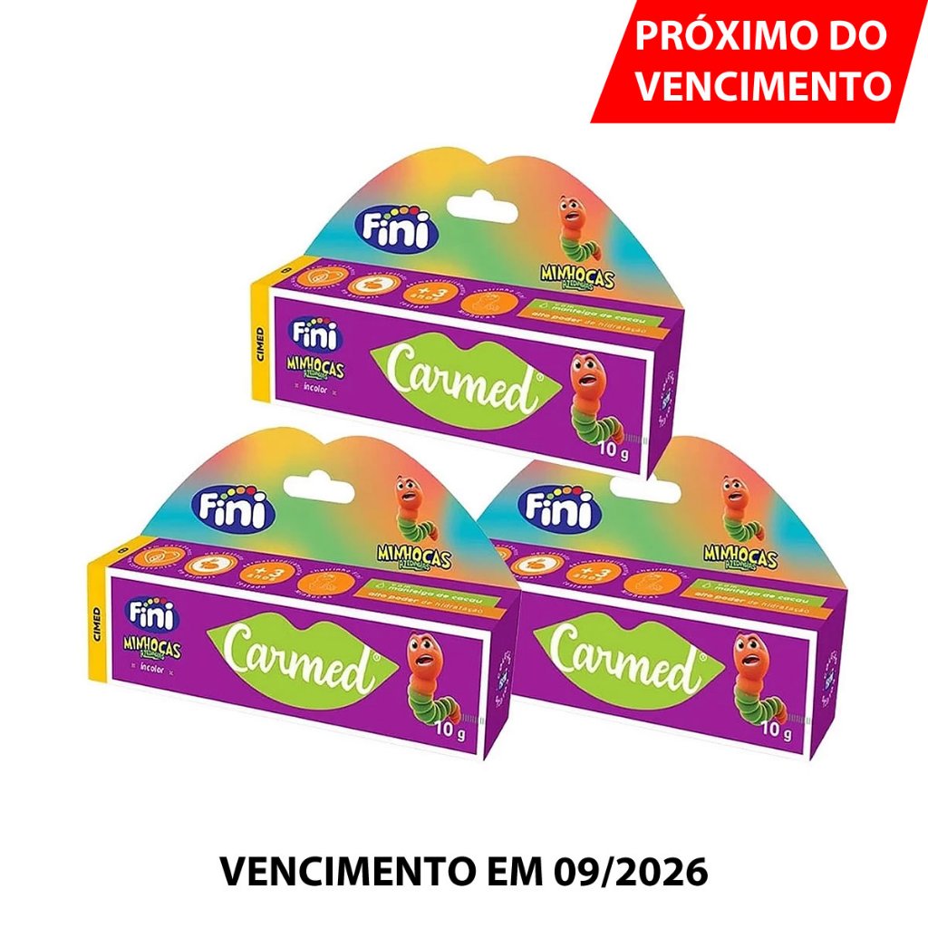 Kit 3 und Carmed Fini Minhocas Azedinhas 10g