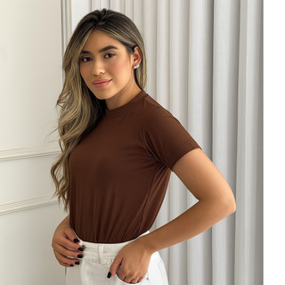 Blusa Feminina Básica 100% Algodão Dia a Dia