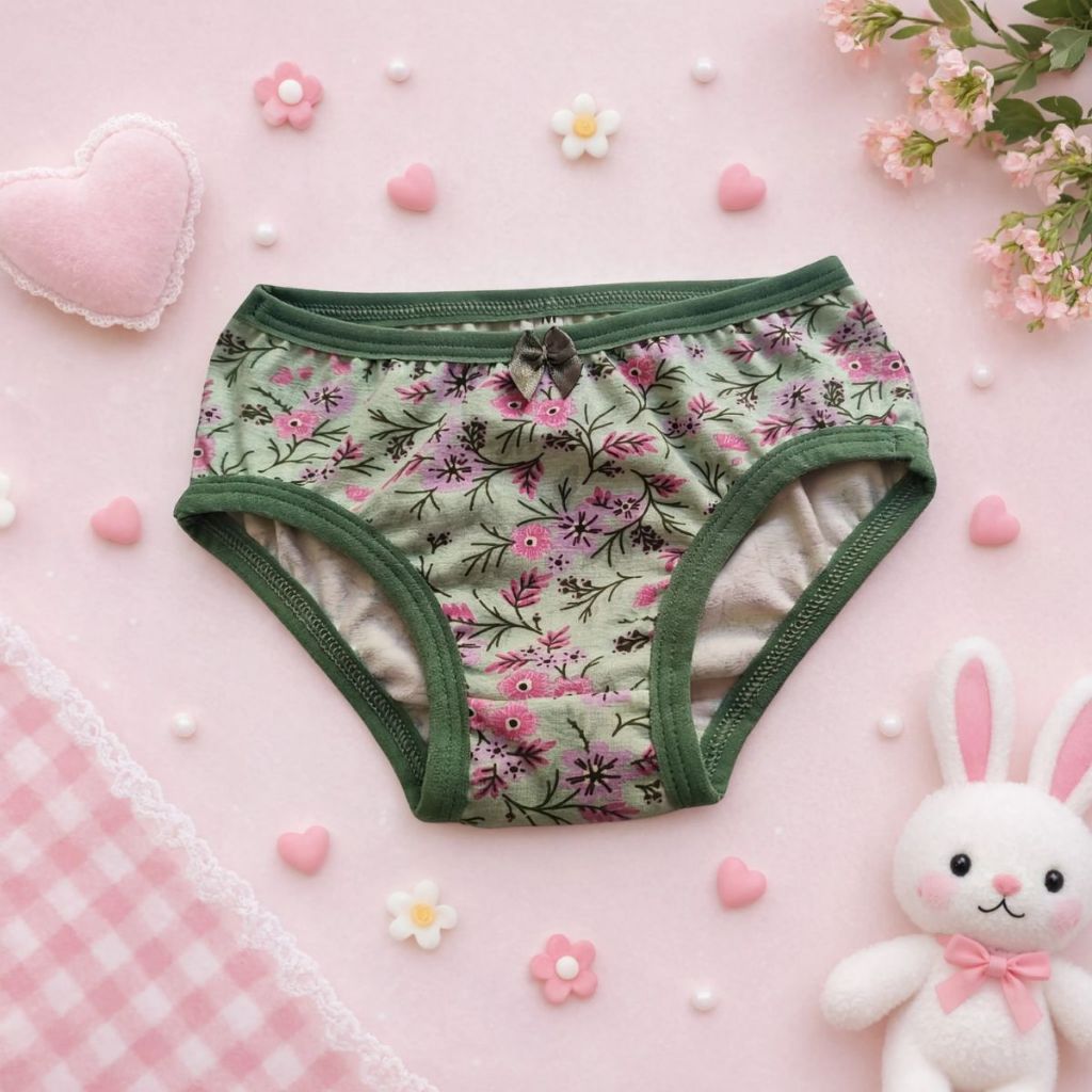 Calcinha Para Meninas 100% Algodão Com Cós Elástico Moda Infantil Estampada