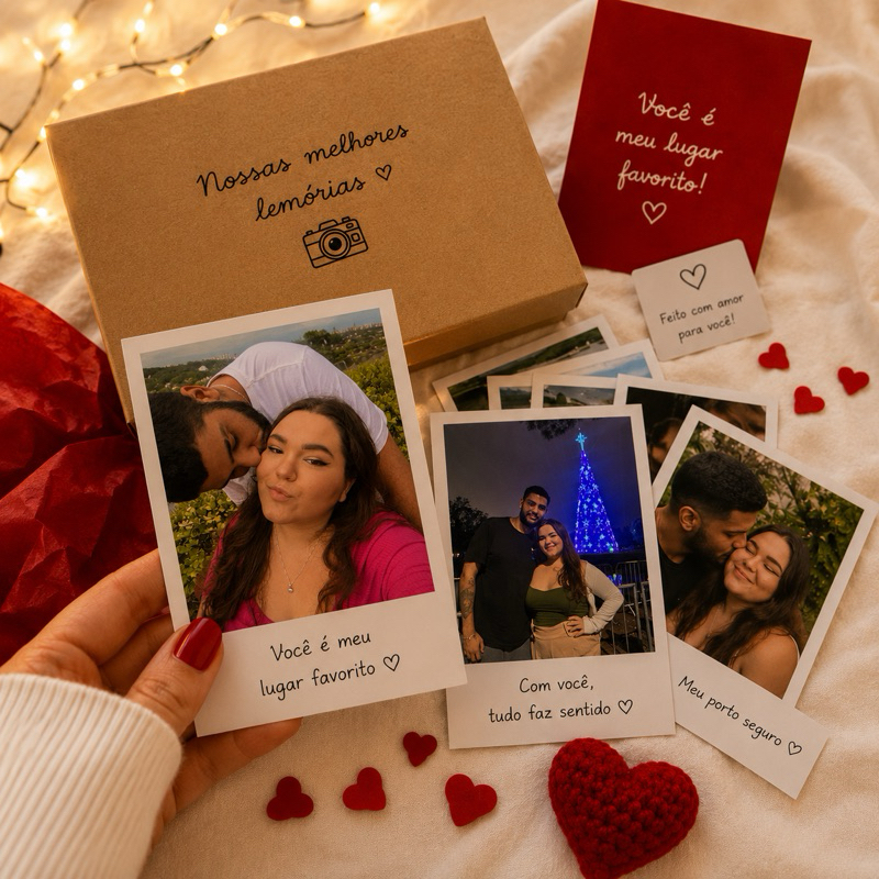Fotos Polaroid Personalizadas | Impressão Fotográfica Premium | Kit com Fotos Estilo Retrô