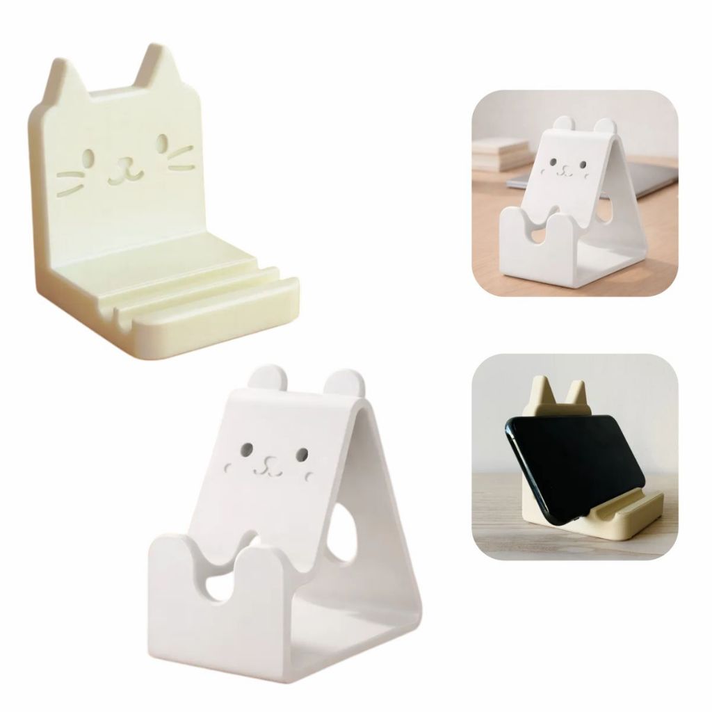 Suporte de Mesa para Celular Gatinho Decoração Fofa