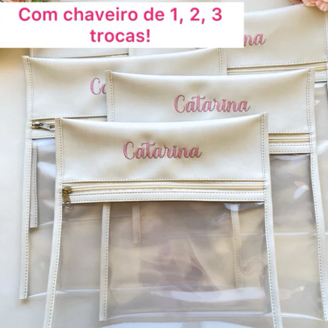 Kit Saquinho Maternidade Personalizado Organizador de Bolsa Saída Maternidade Trocas