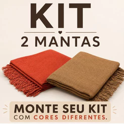 KIT 2 Manta Para Sofá Luxo Decoração Proteção Capa Para Sofá Terracota Luxo 220X120 CM