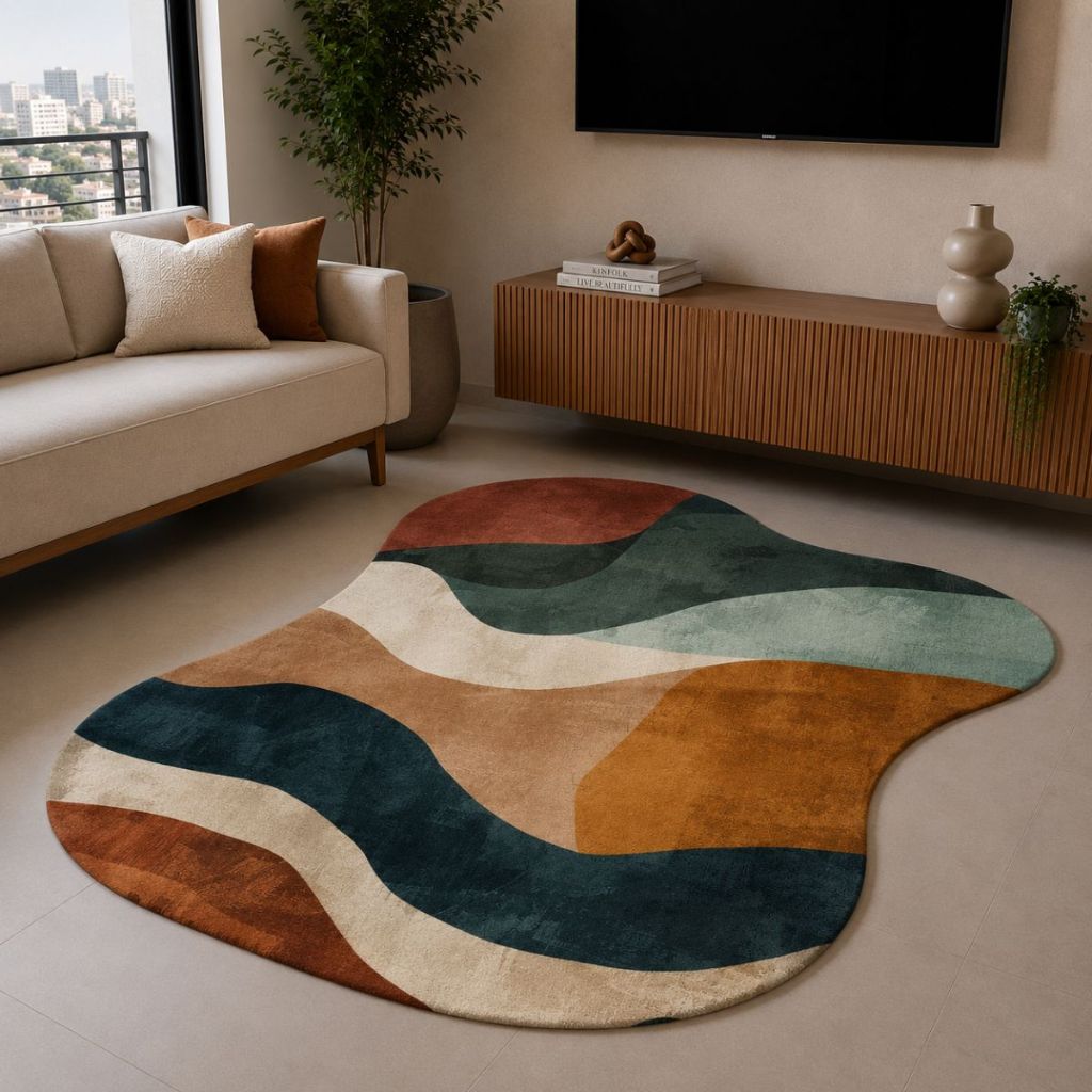 Tapete Orgânico 117x67cm Sala Quarto Decoração 026