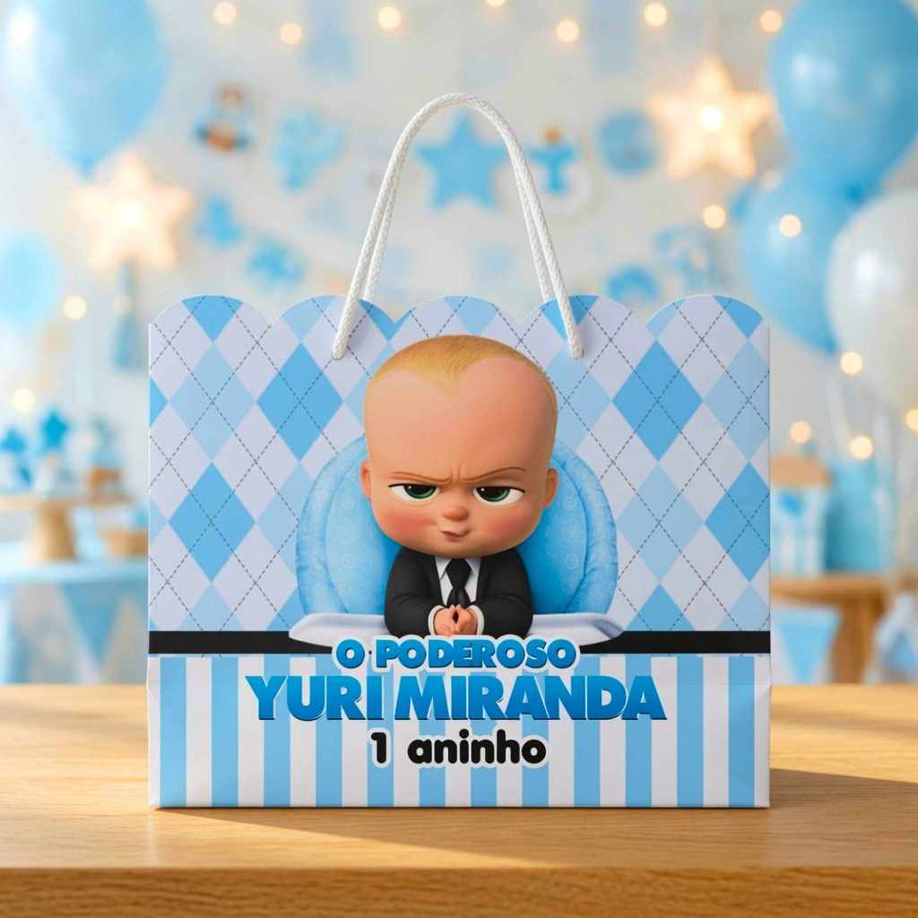 Sacolinha Personalizada Poderoso Chefinho | Lembrancinha | Mimo | Aniversário | Surpresa | Pegue e Monte