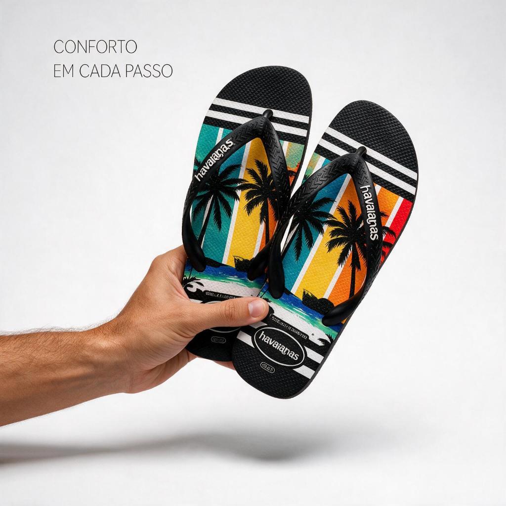 Chinelo Masculino Casual Borracha Macio Estampado Praia Antiderrapante Modelos Variados Confortável