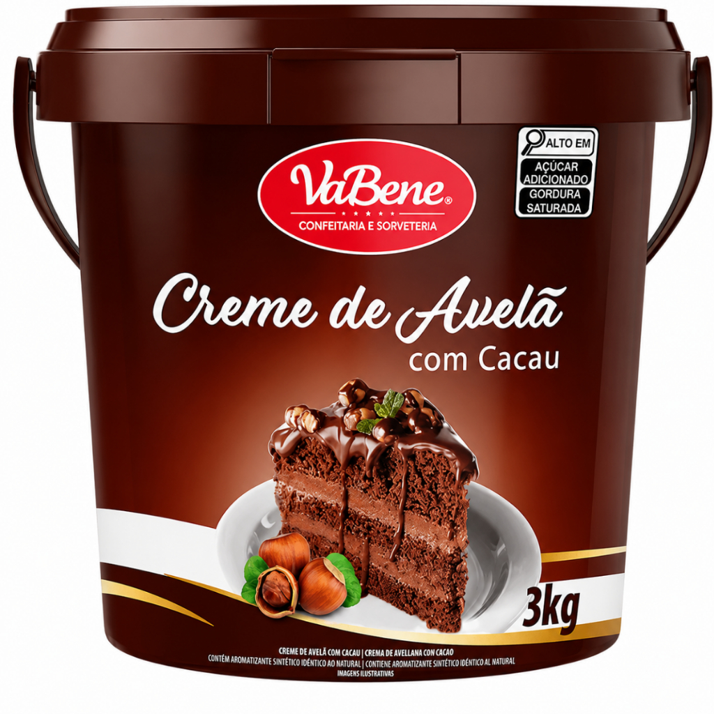 Creme de Avelã com Cacau 3kg Vabene