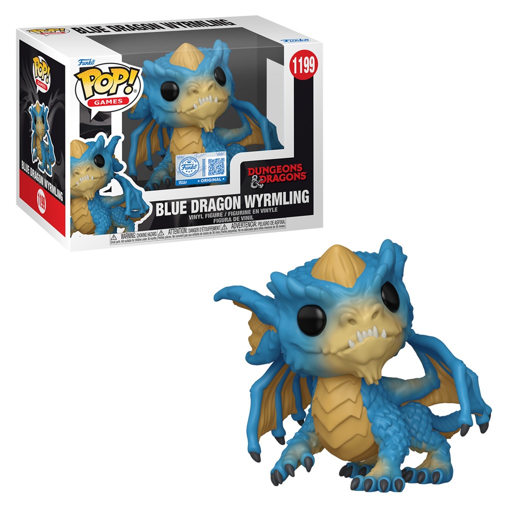 FUNKO POP GAMES DUNGEONS & DRAGONS EXCLUSIVE - BLUE DRAGON WYRMLING 1199 NOVO ORIGINAL