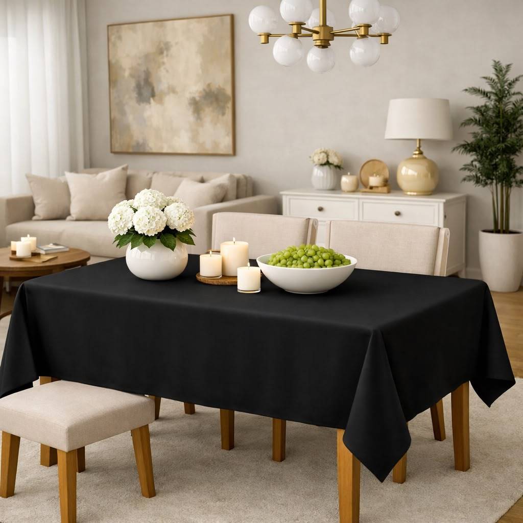 Toalha de Mesa 6 Lugares 2,00 x 1,40 Oxford Toalha Lisa Para Festas e Eventos Decoração