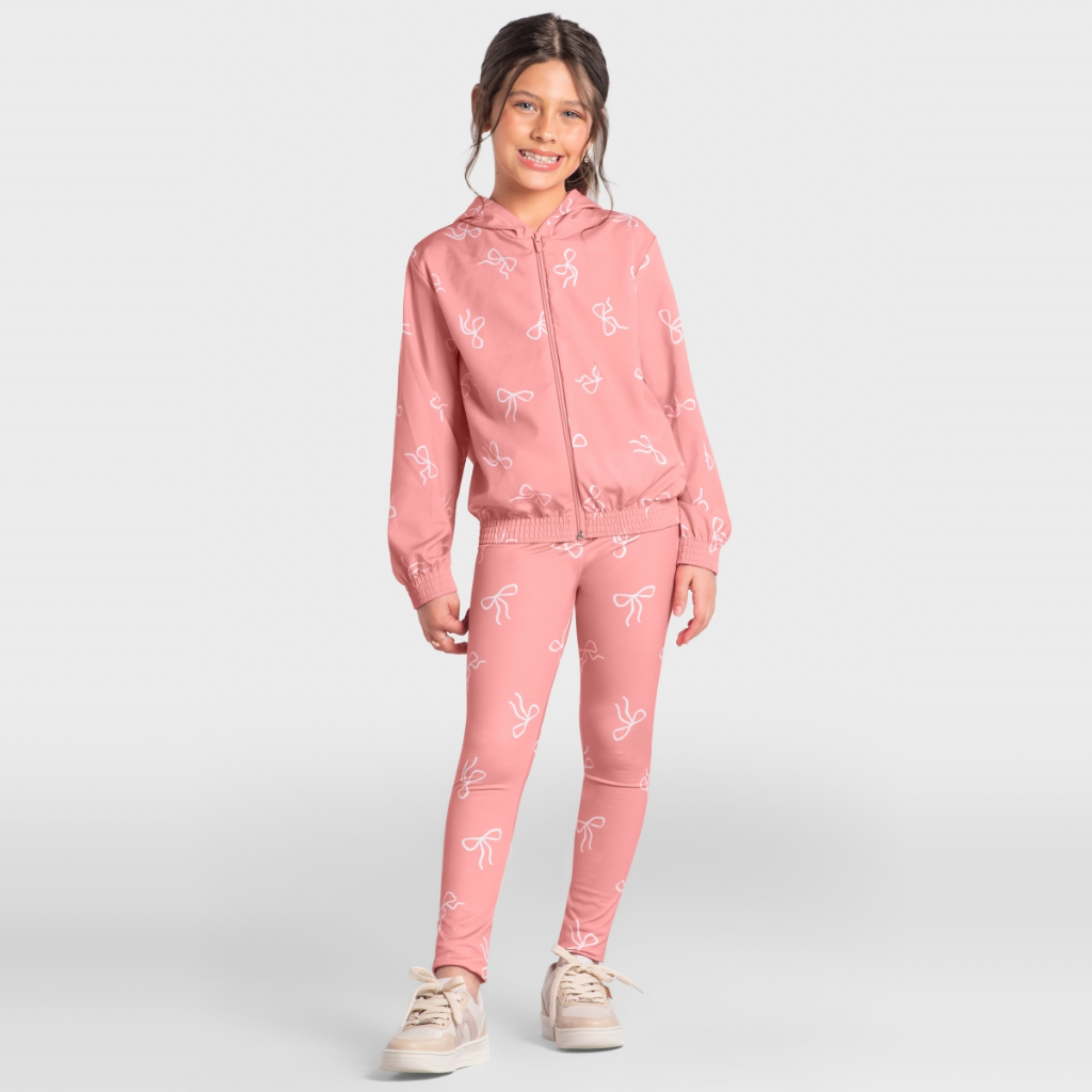 Jaqueta infantil menina em microfibra Brandili