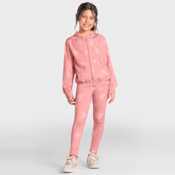 Jaqueta infantil menina em microfibra Brandili