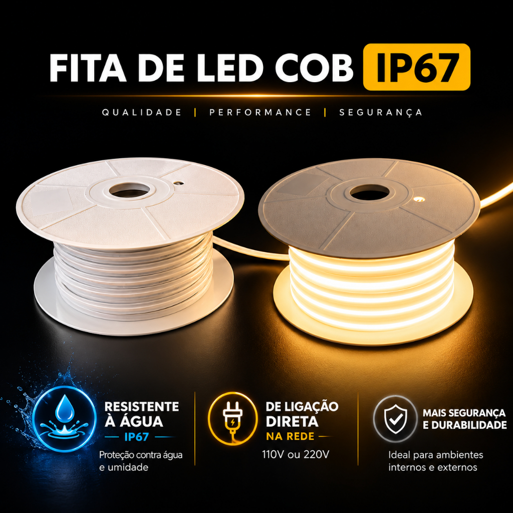 Fita LED Neon COB IP67 Ligação Direta 240LED 15W 1500lm De 5m a 20m — imagem 2 de 2