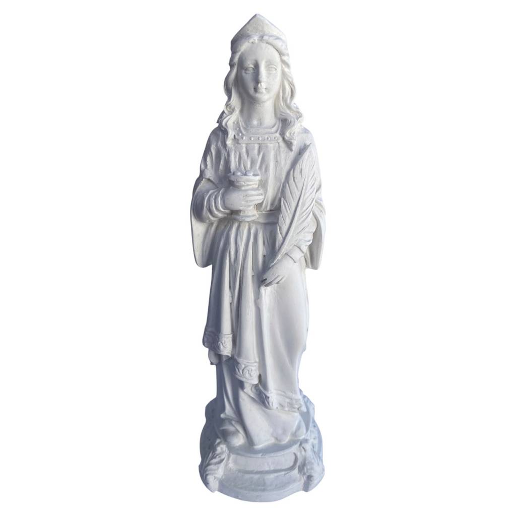 Imagem de Santa Luzia em gesso cru 20 cm