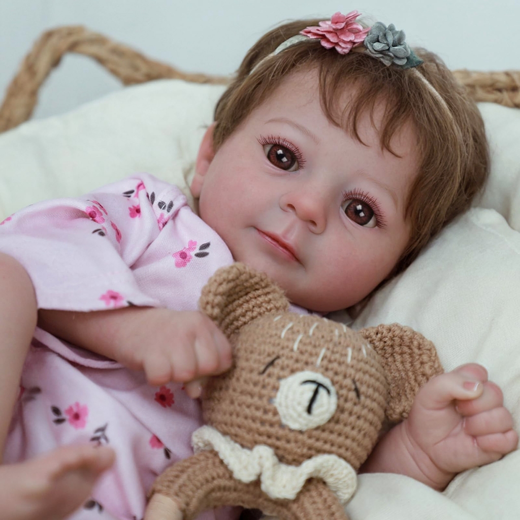 Bebê Reborn Realista 48cm Silicone Menina Pode Dar Banho Kit Completo BRASTOY · foto 2