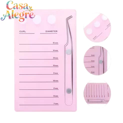 Placa Magnética para Cílios com Fixação Segura para Pinça - Rosa