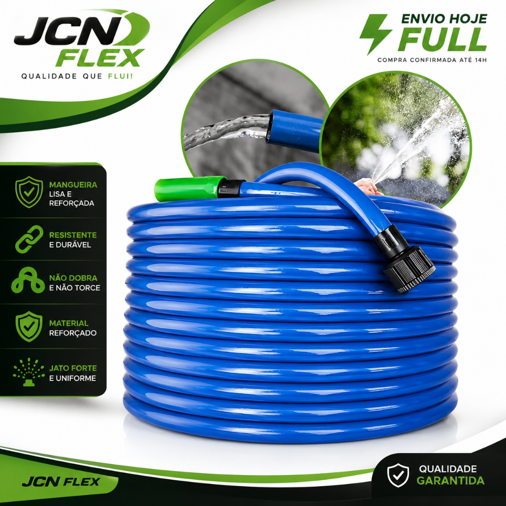 Mangueira Jardim Reforçada Lisa Flexivel 50 30 25 20 15 10 7 Metros