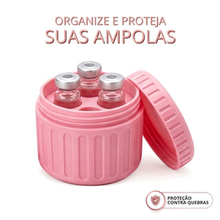 Organizador de Ampolas 3ml Estojo Premium Compacto Porta 4 Unidades com Tampas Grátis - Envio Rápido