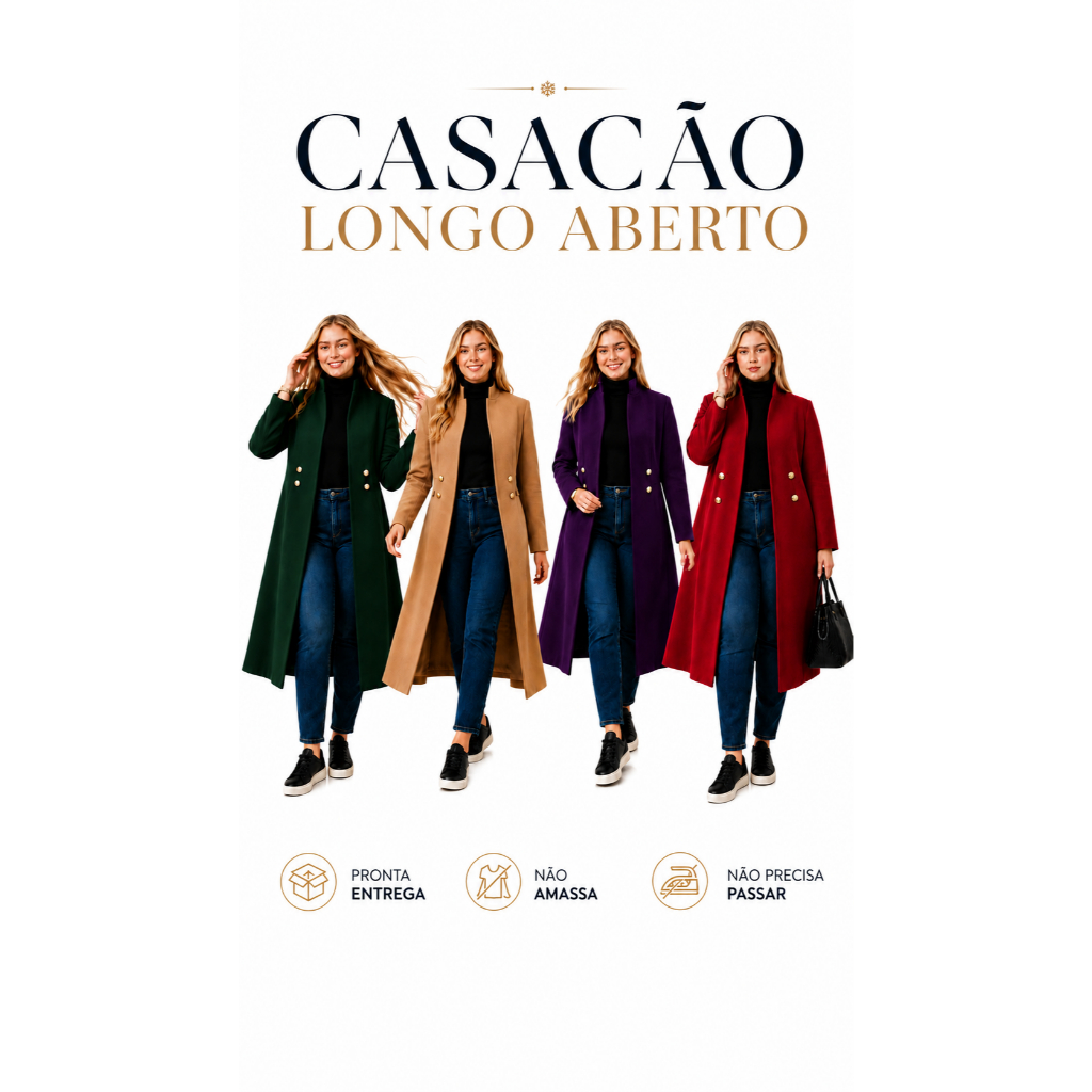 CASACO SOBRE TUDO FEMININO PRETO ABERTO SOBRETUDO MAIS VENDIDOPLUS SIZE ESTILO CAPA LONGA PONCHO COM MANGA LONGA E BOTÃO
