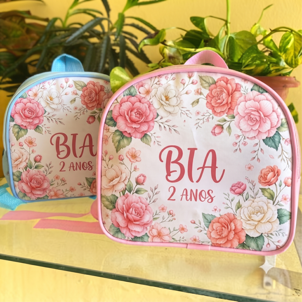 Kit 45 Mochilinhas lembrancinhas personalizada em variados temas para aniversários, brindes e mimos