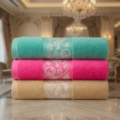 Kit 3/2 Toalhas de Banho Bonitas Alta Absorção 58x115cm 100% Algodão