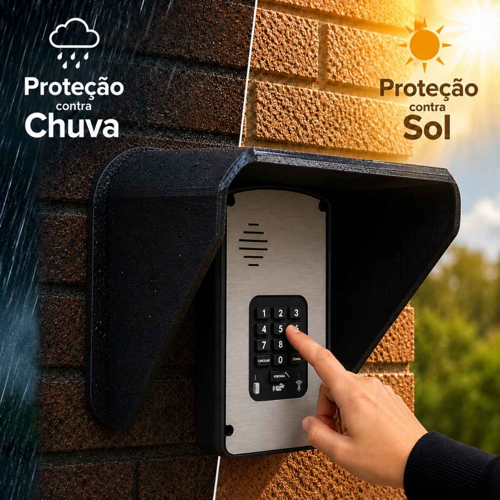 Capa protetora Universal Portão Eletrônico e campainha Proteção contra chuva e sol Condomínio Casa Prédio