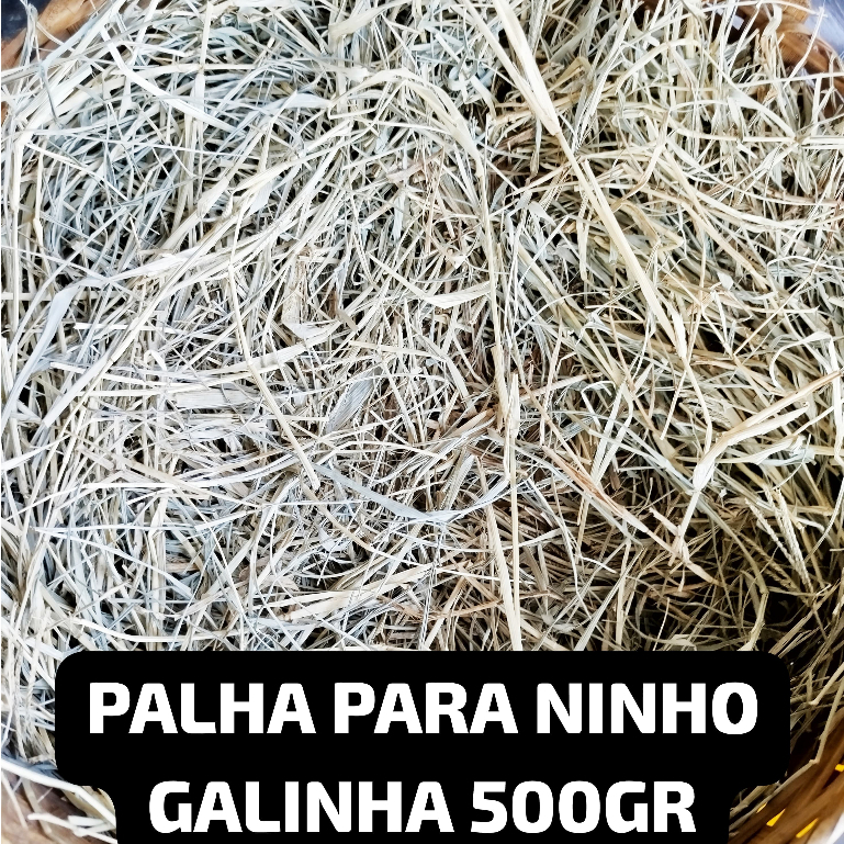 Palha para Ninho Galinha, Presépio, Decoração - Feno Tifton 85 - Feno Natural para Decoração. (NÃO ACOMPANHA CESTO)