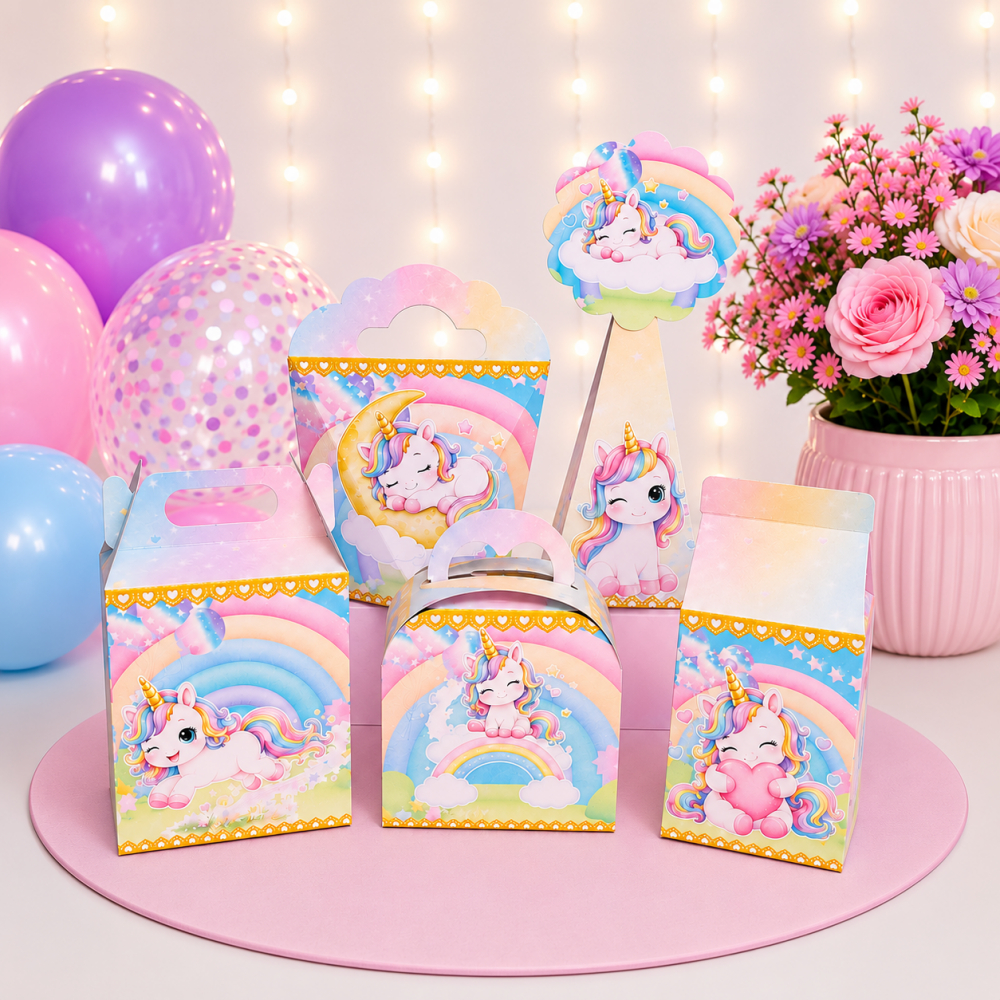 Caixinhas Unicórnio fofo Kit para Festa Infantil Aniversário  Lembrancinha Personalizados do tema