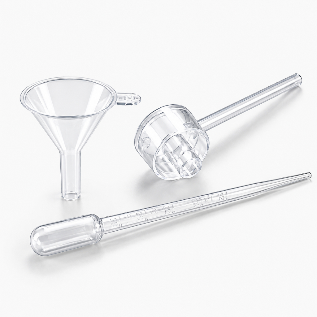 Kit Dispensador Transferidor de Perfume + Funil Mini + Pipeta | Encher Frasco Decant Fácil