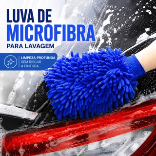 Luva de Microfibra Multifuncional À Prova D'Água Superfina para Limpeza Lavagem Carro Casa Toalha